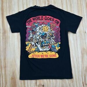 Killer Acid Shirt Men S Black Skulls The World Goes On Limited Edition Psychadel